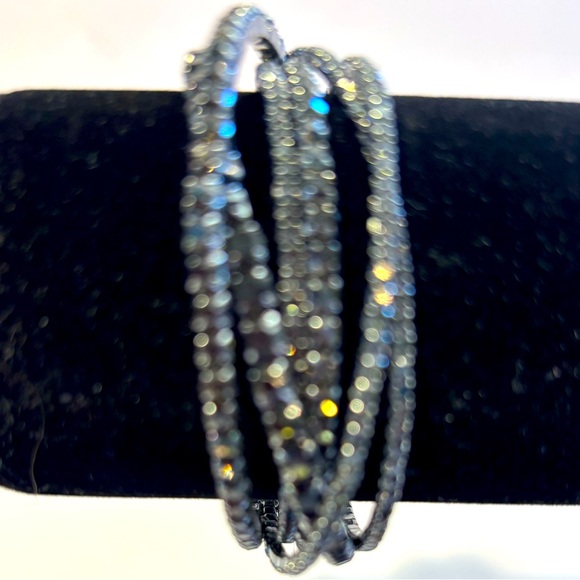 Simply Vera Wang Black Chain Bangle Bracelet Elegant Classic Contemporary Street - Picture 4 of 7